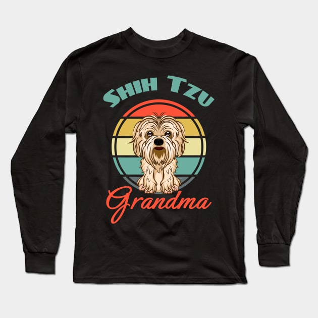 Shih Tzu grandma Shih Tzu Mom Dog Puppy Lover Cute Long Sleeve T-Shirt by Meteor77